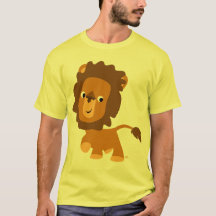 T-shirt Lion de conteúdo de banda desenhada