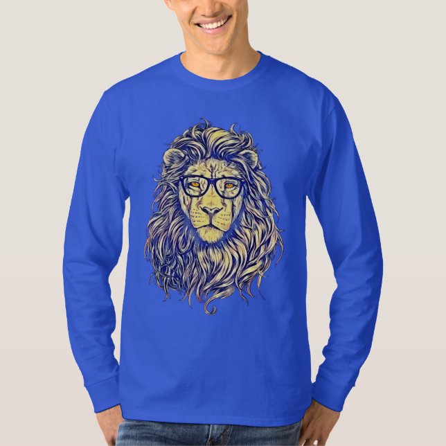 Camiseta T-Shirt Lion do Hipster legal (Frente)