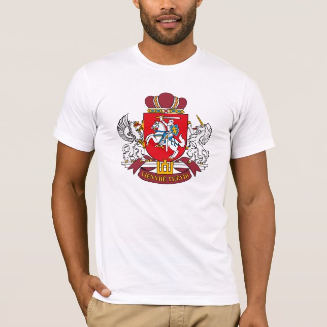 Camiseta T-shirt lituano da brasão (Frente)