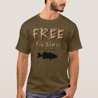 Camiseta T-shirt livre das histórias dos peixes
