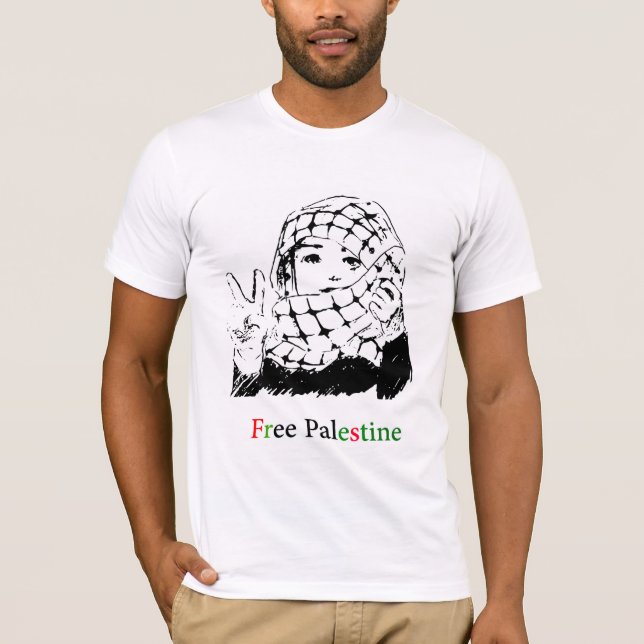 Camiseta T-shirt livre de Palestina (Frente)