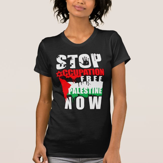 Camiseta T-shirt livre de Palestina (Frente)