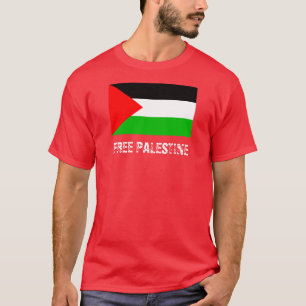Camiseta T-shirt livre do vermelho de Palestina