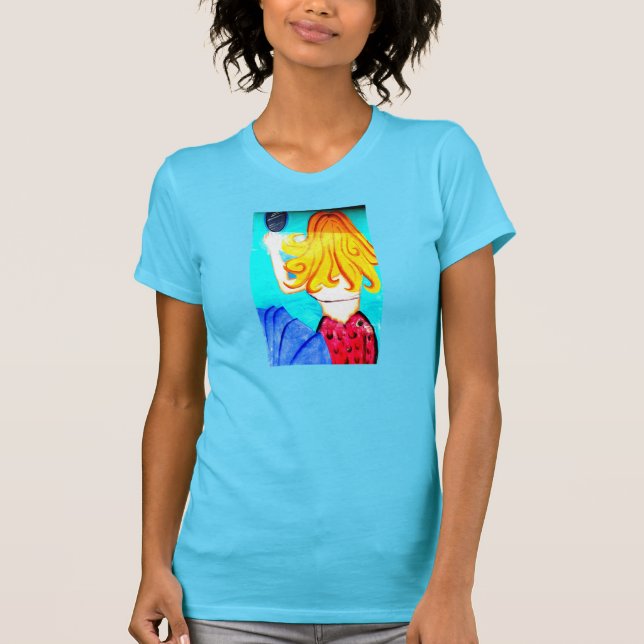 Camiseta t-shirt loira da sereia (Frente)