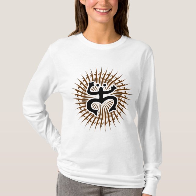Camiseta T-Shirt Long Sleeve, de uso feminino (Frente)