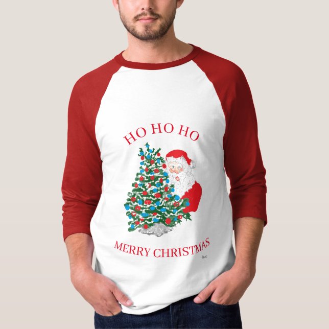 Camiseta T-Shirt : LONG SLEEVE / PAPAIS NOEIS HO HO (Frente)