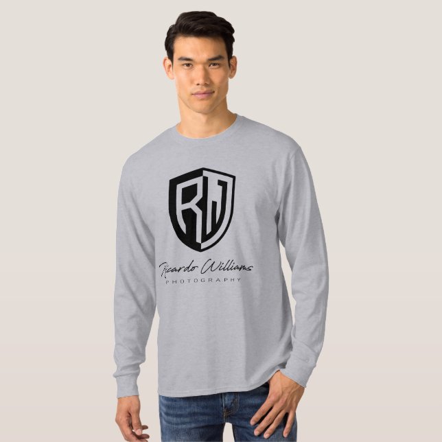 Camiseta T-shirt longo básico da Capa dos homens da (Frente Completa)