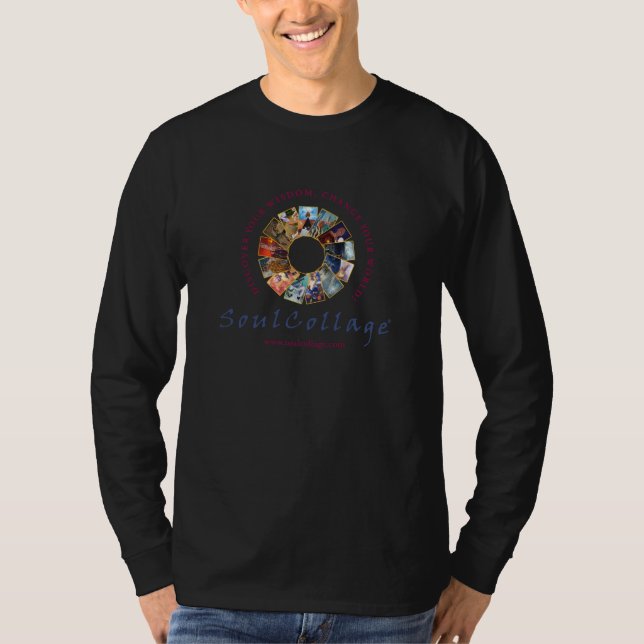 Camiseta T-shirt longo básico escuro da Capa dos homens de (Frente)