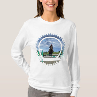Camiseta T-shirt longo da Capa da ligação em ponte do
