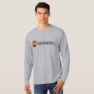 Camiseta T-shirt longo da Capa da moeda de Monero (XMR)