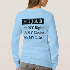Camiseta T-shirt longo da Capa da vida de Hijab (verde