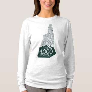 Camiseta T-shirt longo da Capa das mulheres dos pés de