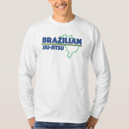 Camiseta T-shirt longo da Capa de Jiu Jitsu do brasileiro