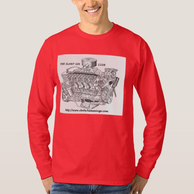 CAMISETA T-SHIRT LONGO DA CAPA DO CLUBE DE SLANT-SIX (Frente)