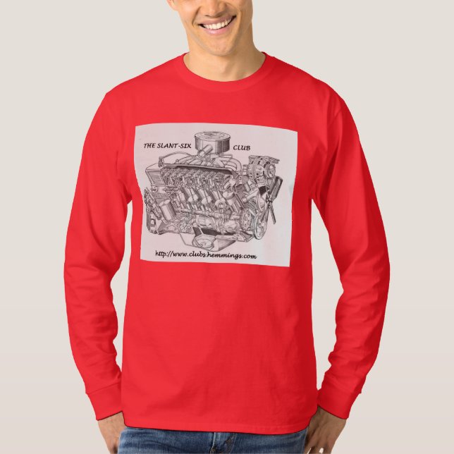 CAMISETA T-SHIRT LONGO DA CAPA DO CLUBE DE SLANT-SIX (Frente)