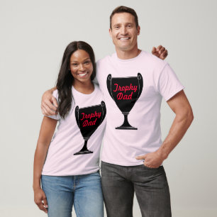 Camiseta T-shirt longo da Capa do pai do troféu!