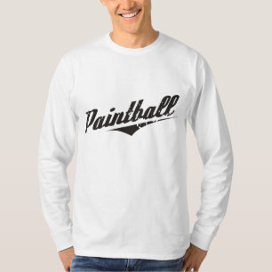 Camiseta T-shirt longo da Capa do Paintball do vintage
