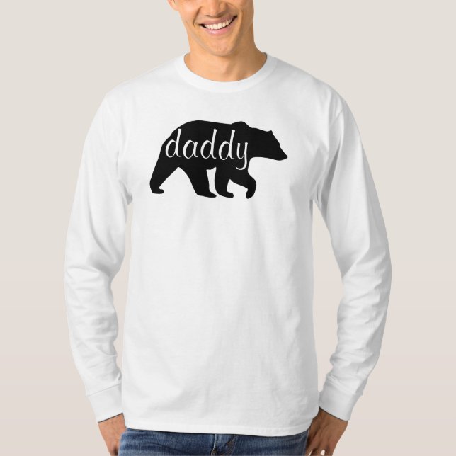 Camiseta T-shirt longo da Capa do urso do pai (Frente)