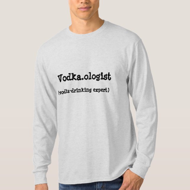 Camiseta T-shirt longo da Capa dos homens de Vodka.ologist (Frente)