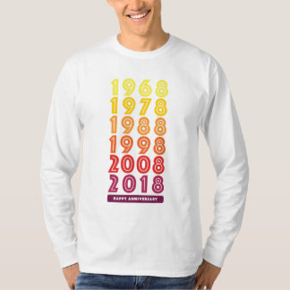 Camiseta T-shirt longo da Capa dos homens do aniversário de
