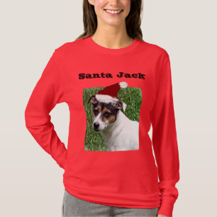 Camiseta T-shirt longo da luva de Jack do papai noel (Jack
