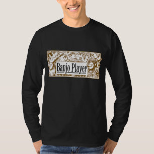 Camiseta T-shirt longo escuro do slleve dos homens do