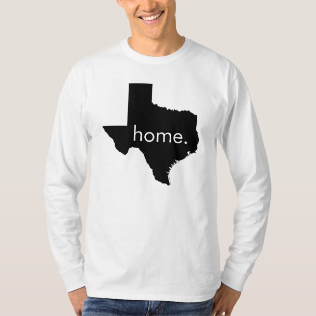 Camiseta T-shirt longo Home da Capa de Texas (Frente)
