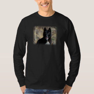 Camiseta T-shirt longo Nano da Capa de Hanes do lobo preto