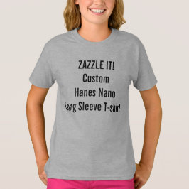 Camiseta T-shirt longo Nano da Capa do Hanes das mulheres