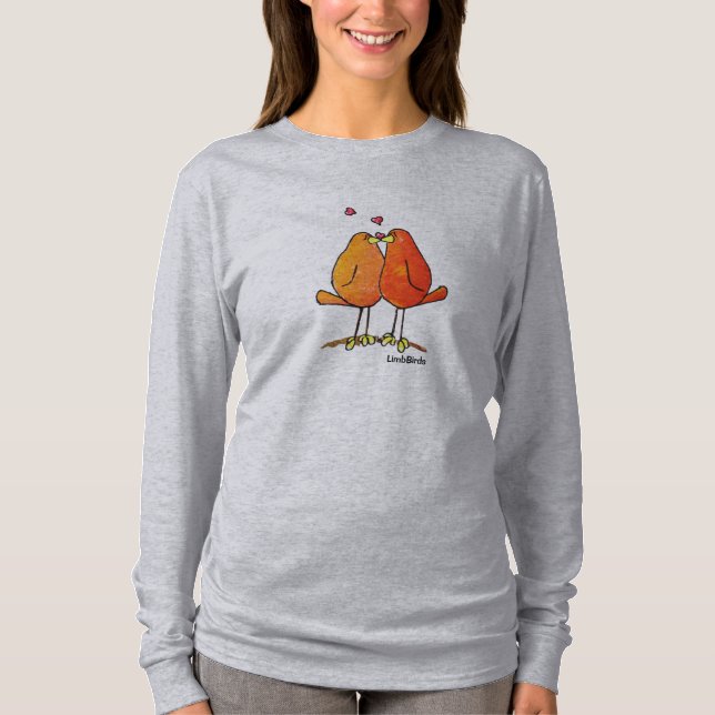 Camiseta T-shirt longo Nano da Capa do Hanes das mulheres (Frente)