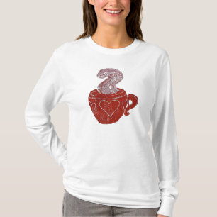 Camiseta T-shirt longo Nano da Capa do Hanes das mulheres