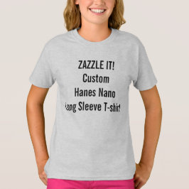 Camiseta T-shirt longo Nano da Capa do Hanes das mulheres