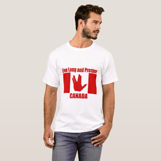 Camiseta T-shirt longo vivo de Canadá (Frente Completa)