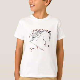 Camiseta T-shirt louco da campainha do cavalo das meninas