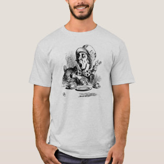 Camiseta T-shirt louco da cor da cinza do Hatter