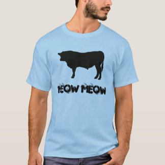 Camiseta T-shirt louco do azul dos homens da vaca