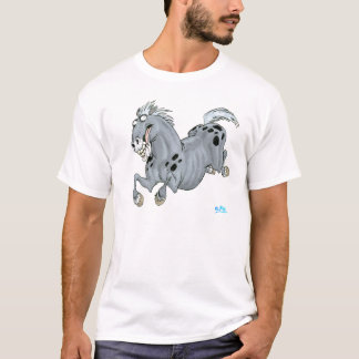 Camiseta T-shirt louco do cavalo dos desenhos animados