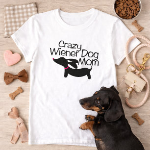 Camiseta T-shirt louco do Dachshund da mamã do cão do