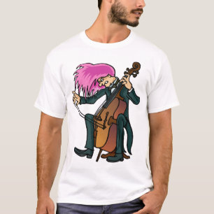 Camiseta T-shirt louco engraçado do violoncelo do