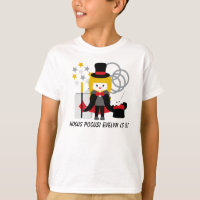 T-shirt louro feito sob encomenda da mágica de