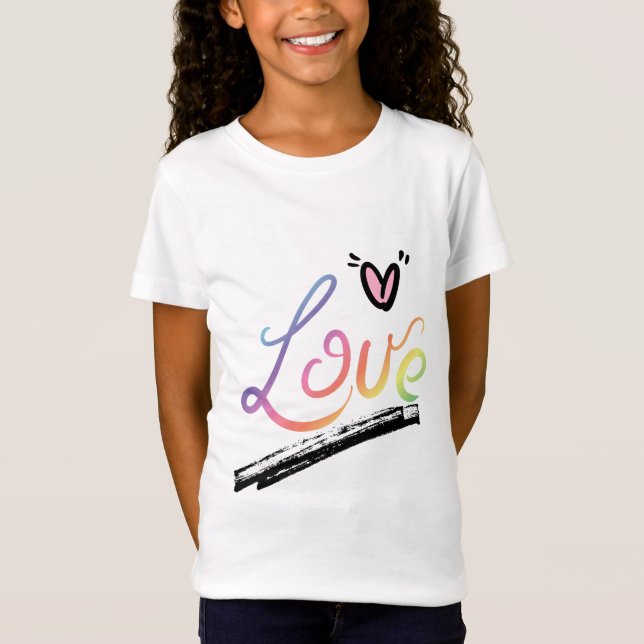Camiseta T-shirt Love Multi-Couleurs (Frente)