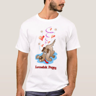 Camiseta T-shirt Lovesick do filhote de cachorro