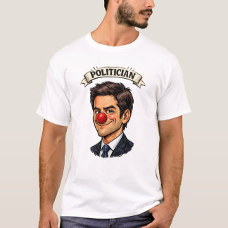 Camiseta T-shirt lying politician clown politique menteur