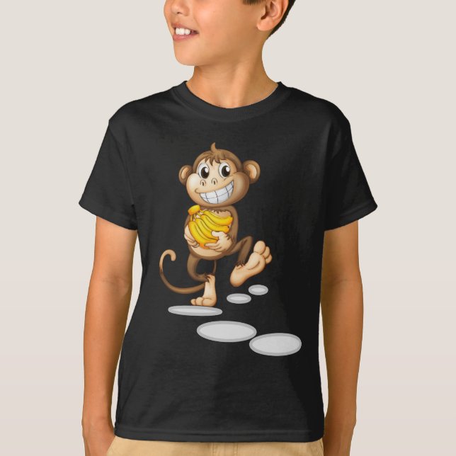 Camiseta T-Shirt macaco feliz (Frente)