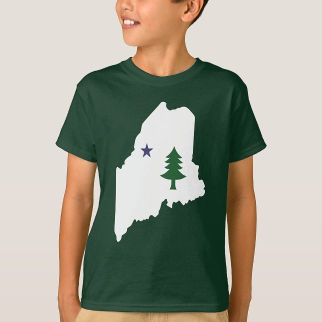 Camiseta T-Shirt Maine State (Frente)