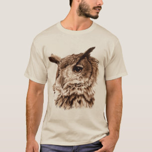 Camiseta T-shirt mais velho e mais sábio da arte da coruja
