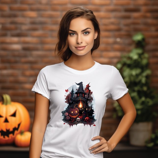 Camiseta T-shirt Maison Hantée & Citrouilles Halloween (Criador carregado)