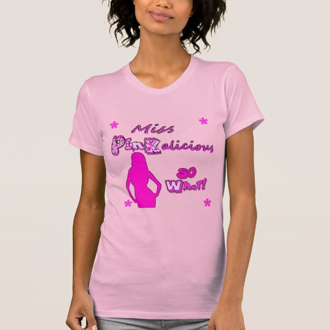 Camiseta t-shirt maliciosa da srta. pinkalicious (Frente)