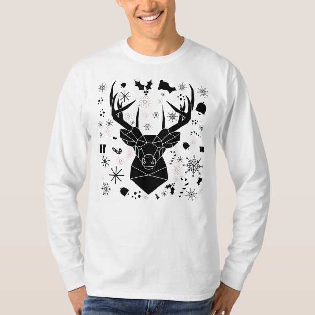 Camiseta T-shirt manches longues pour hommes pour noël (Frente)