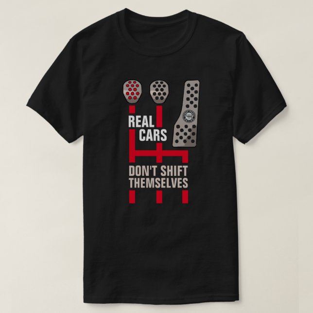 Camiseta T-Shirt MANUAL DE CARROS REAIS (Frente do Design)
